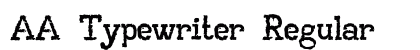 AA Typewriter Regular font free download