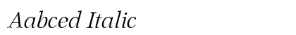 Aabced Italic preview