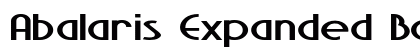 Abalaris Expanded Bold Preview