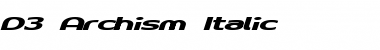 D3 Archism Italic Regular Font