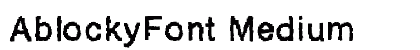 AblockyFont Medium font free download