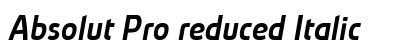 Absolut Pro reduced Italic font free download