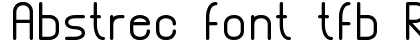 Abstrec font tfb Regular font free download