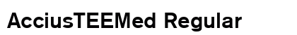 AcciusTEEMed Regular Font Preview