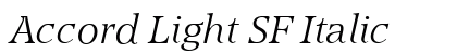 Accord Light SF Italic preview