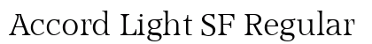 Accord Light SF Regular Font Preview