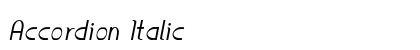 Accordion Italic font free download