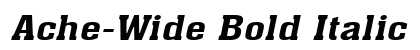 Ache-Wide Bold Italic Preview