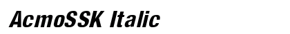 AcmoSSK Italic preview