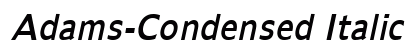 Adams-Condensed Italic font free download
