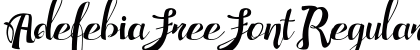 Adefebia Free Font Regular Font Preview