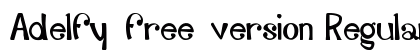 Adelfy_free-version Regular Font Preview