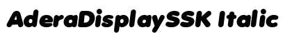 AderaDisplaySSK Italic font free download