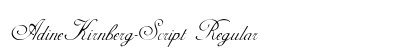AdineKirnberg-Script Regular font free download