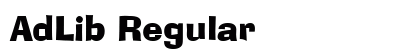 AdLib Regular font free download