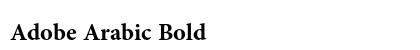Adobe Arabic Bold font free download