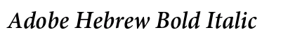 Adobe Hebrew Bold Italic Preview