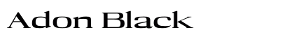 Adon Black   Font Preview