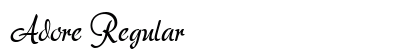 Adore Regular font free download