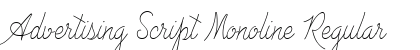 Advertising Script Monoline Regular font free download