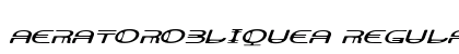 AeratorObliqueA Regular font free download