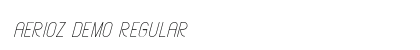 Aerioz Demo Regular font free download