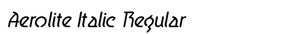 Aerolite Italic Regular font free download