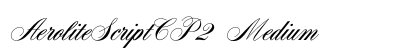AeroliteScriptCP2 Medium font free download
