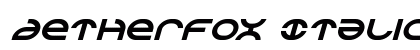 Aetherfox Italic Italic preview