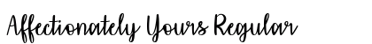 Affectionately Yours Regular font free download