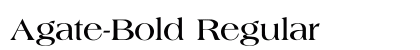 Agate-Bold Regular font free download