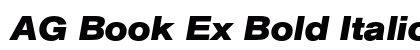 AG Book Ex Bold Italic Preview