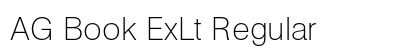 AG Book ExLt Regular Font AG Book ExLt Regular Font Preview