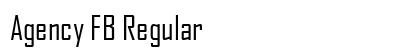 Agency FB Regular Font Preview