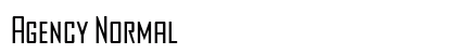 Agency Normal font free download
