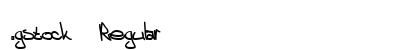 ￿gstock Regular font free download