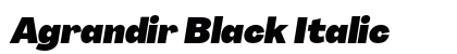 Agrandir Black Italic Preview