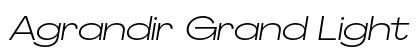 Agrandir Grand Light Italic font free download