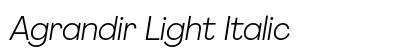 Agrandir Light Italic font free download
