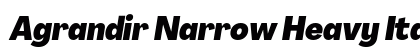 Agrandir Narrow Heavy Italic Preview