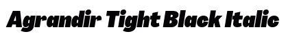 Agrandir Tight Black Italic Preview