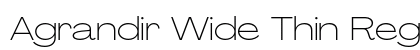 Agrandir Wide Thin Regular font free download