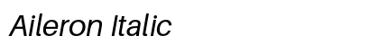 Aileron Italic font free download