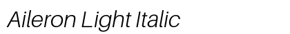 Aileron Light Italic Preview
