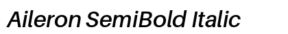Aileron SemiBold Italic font free download
