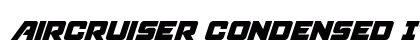 Aircruiser Condensed Italic Condensed Italic font free download