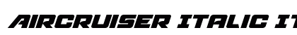 Aircruiser Italic Italic font free download
