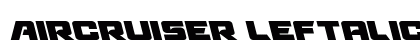 Aircruiser Leftalic Italic font free download