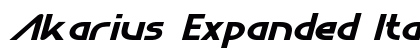 Akarius Expanded Italic font free download