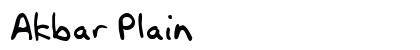 Akbar Plain font free download